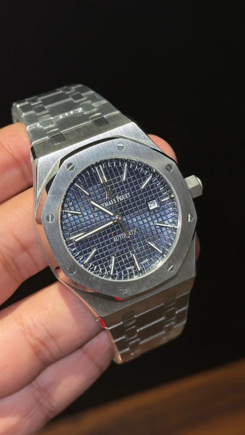 AP Auto | Silver Chain | Blue Dial